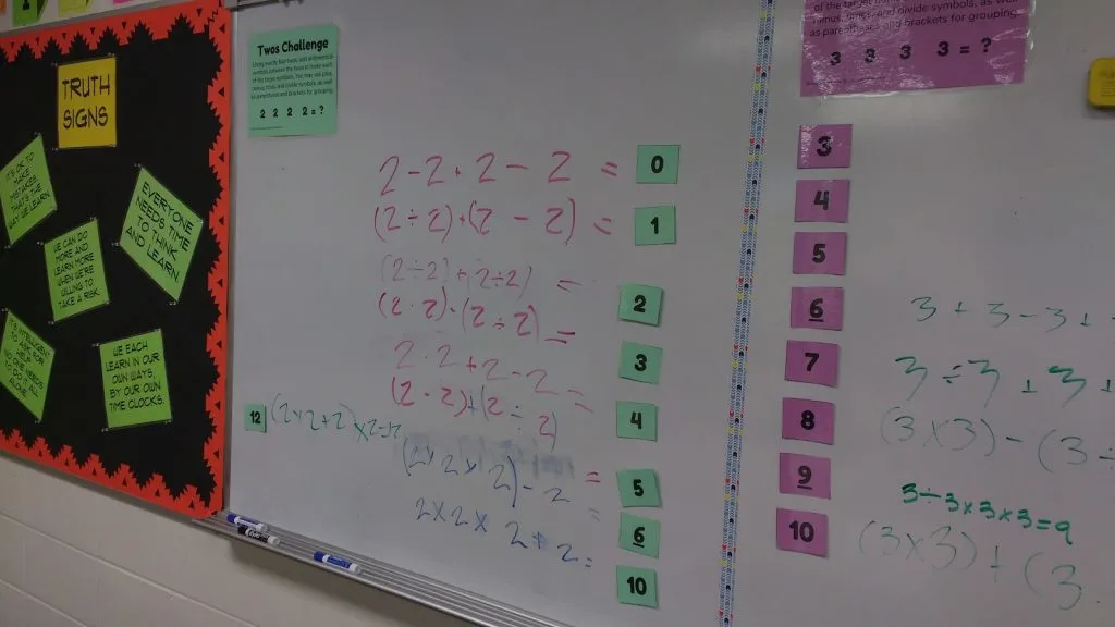 twos to nines math challenges