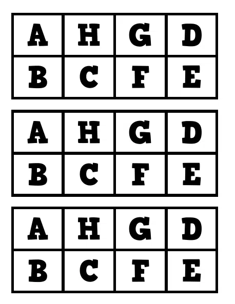 eight lettered squares puzzle math love