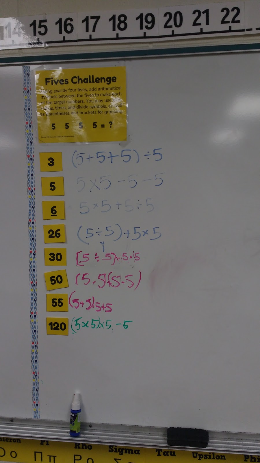 Sample Solutions to Fives Challenge. 