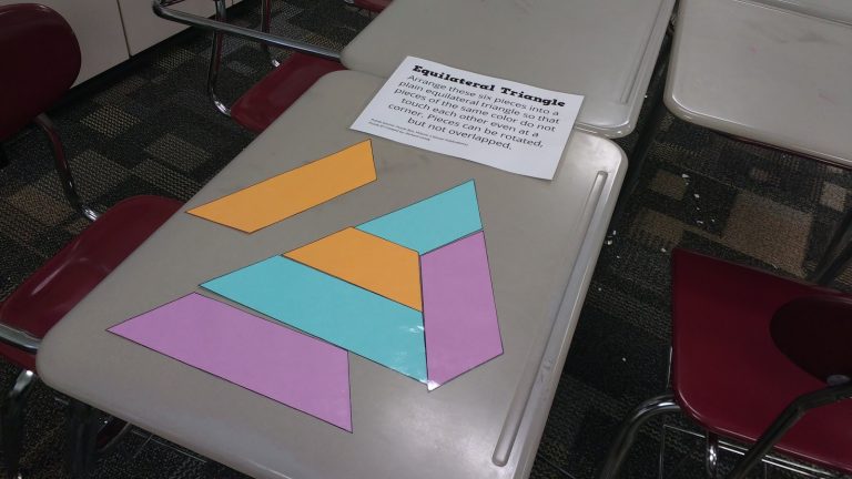 equilateral triangle geometry puzzle 