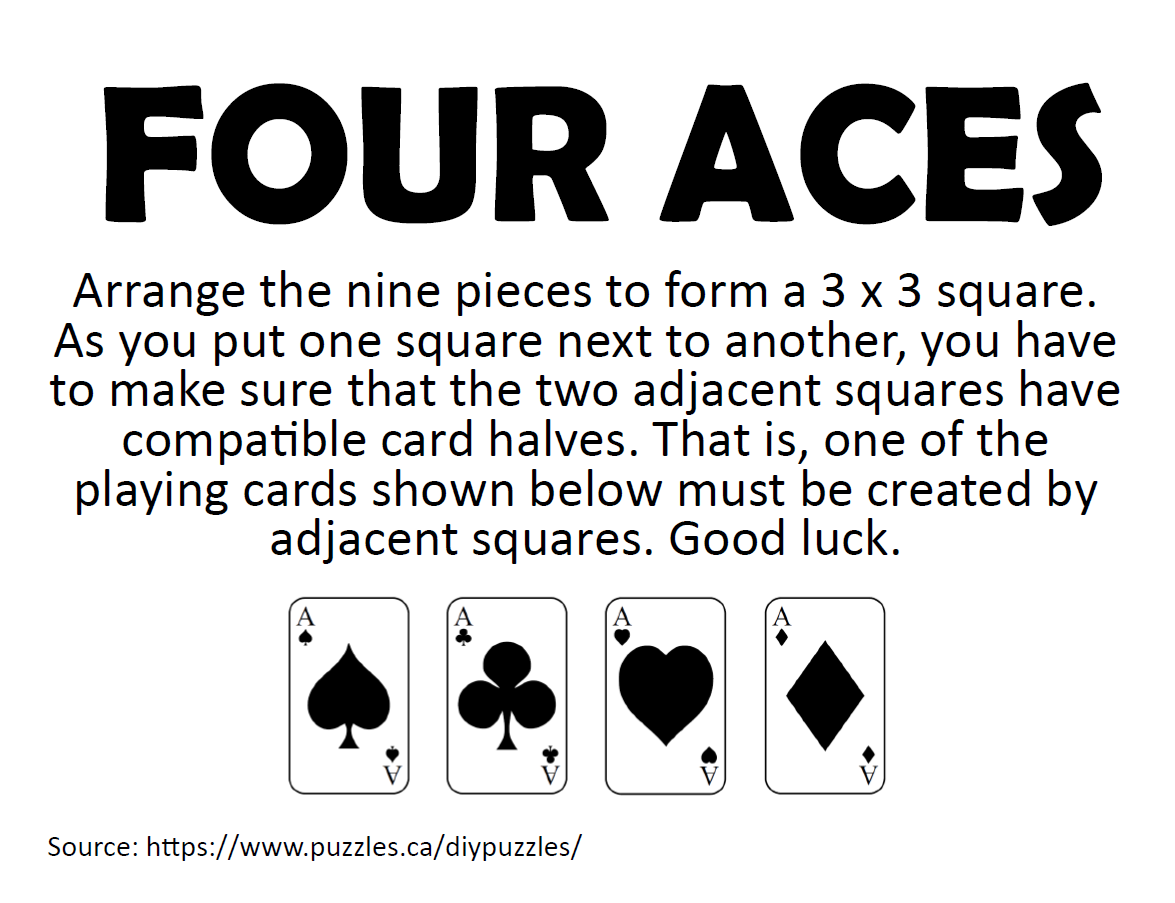 Four Aces Puzzle Instructions