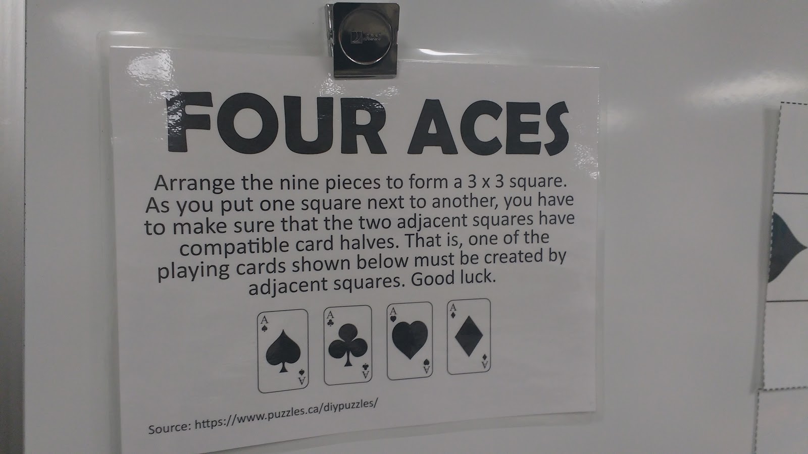 Four Aces Puzzle