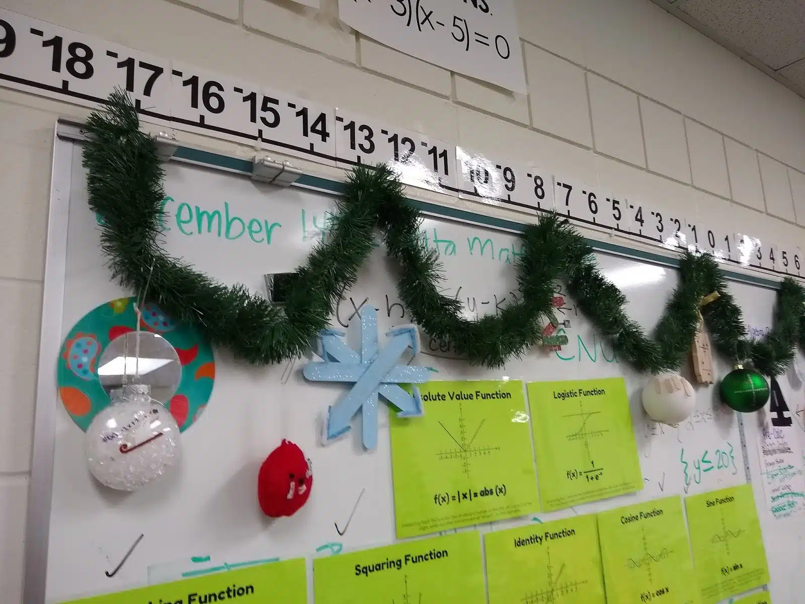 Math Vocabulary Christmas Ornament Project