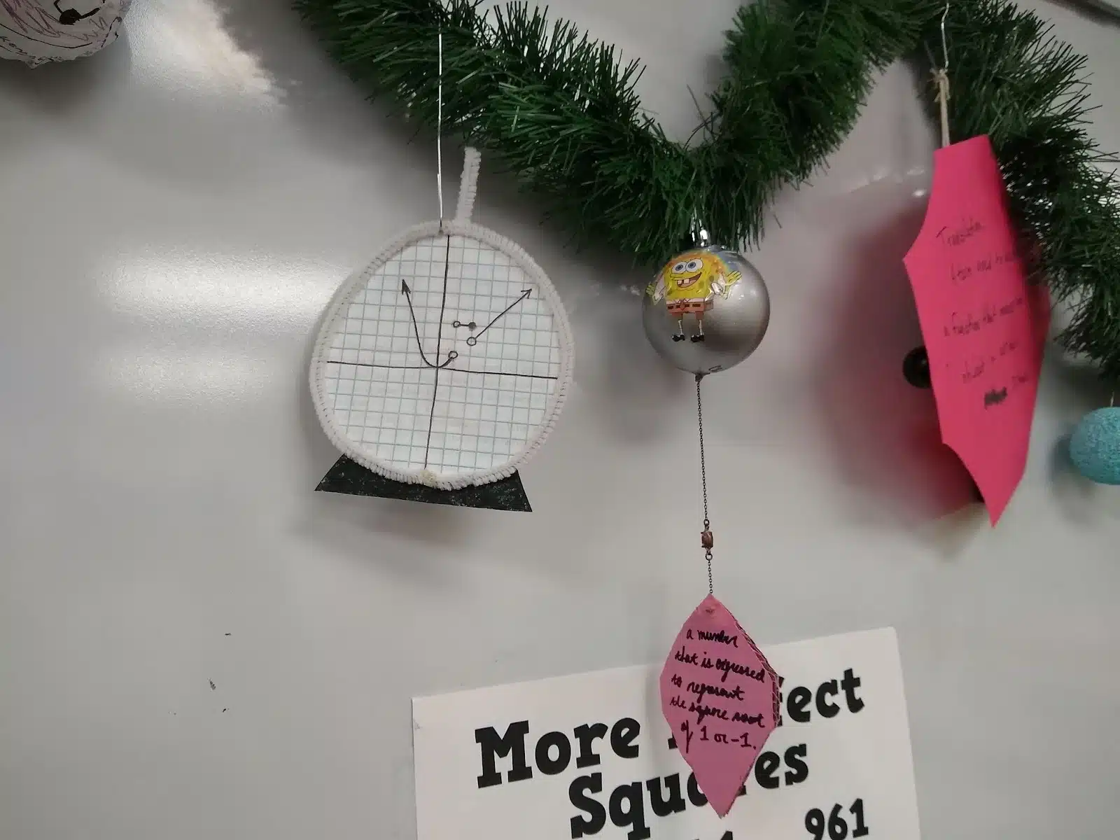 Math Vocabulary Christmas Ornament Project