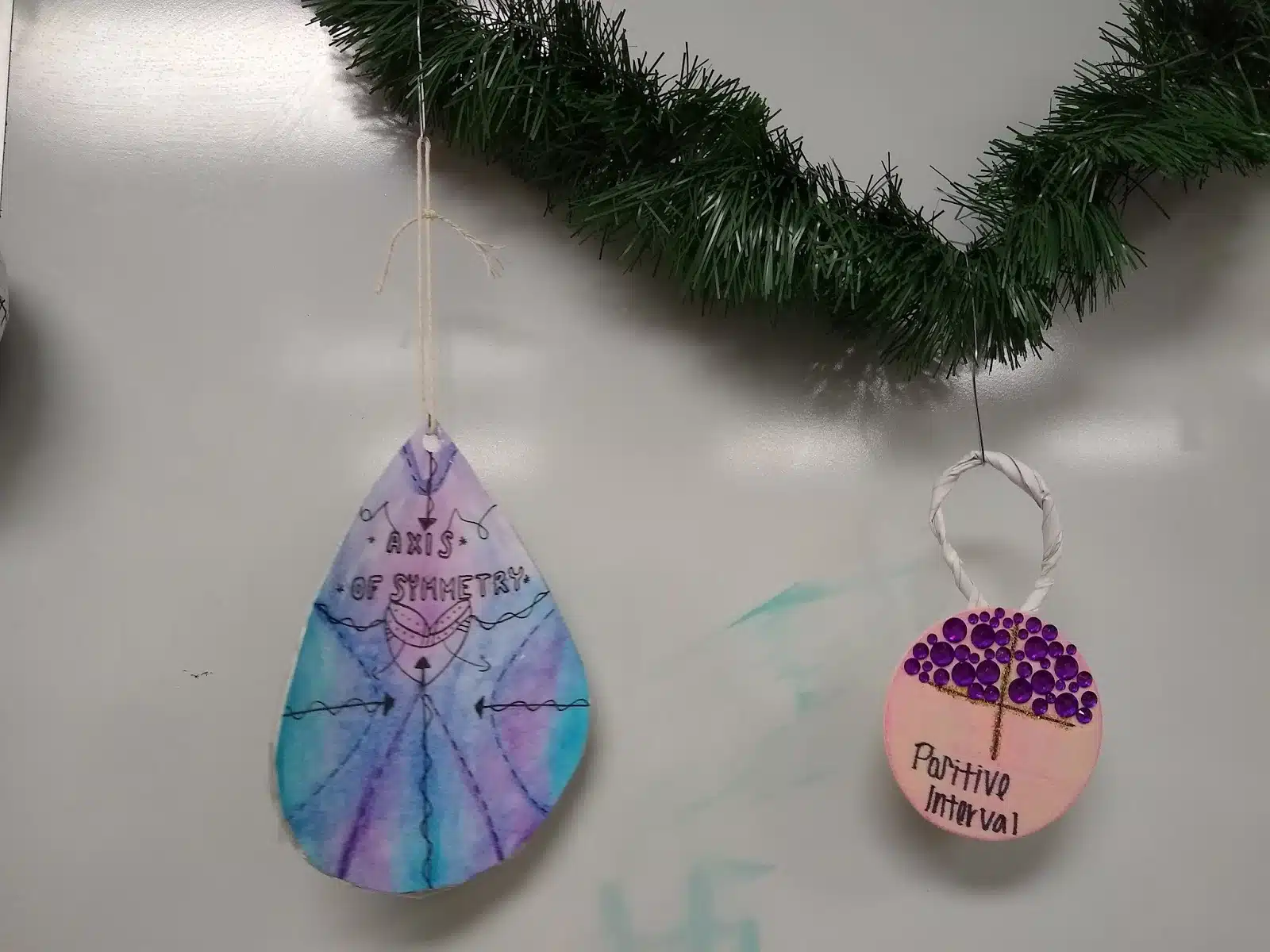 Math Vocabulary Christmas Ornament Project