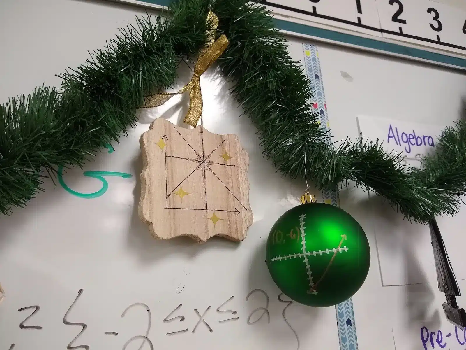 Math Vocabulary Christmas Ornament Project