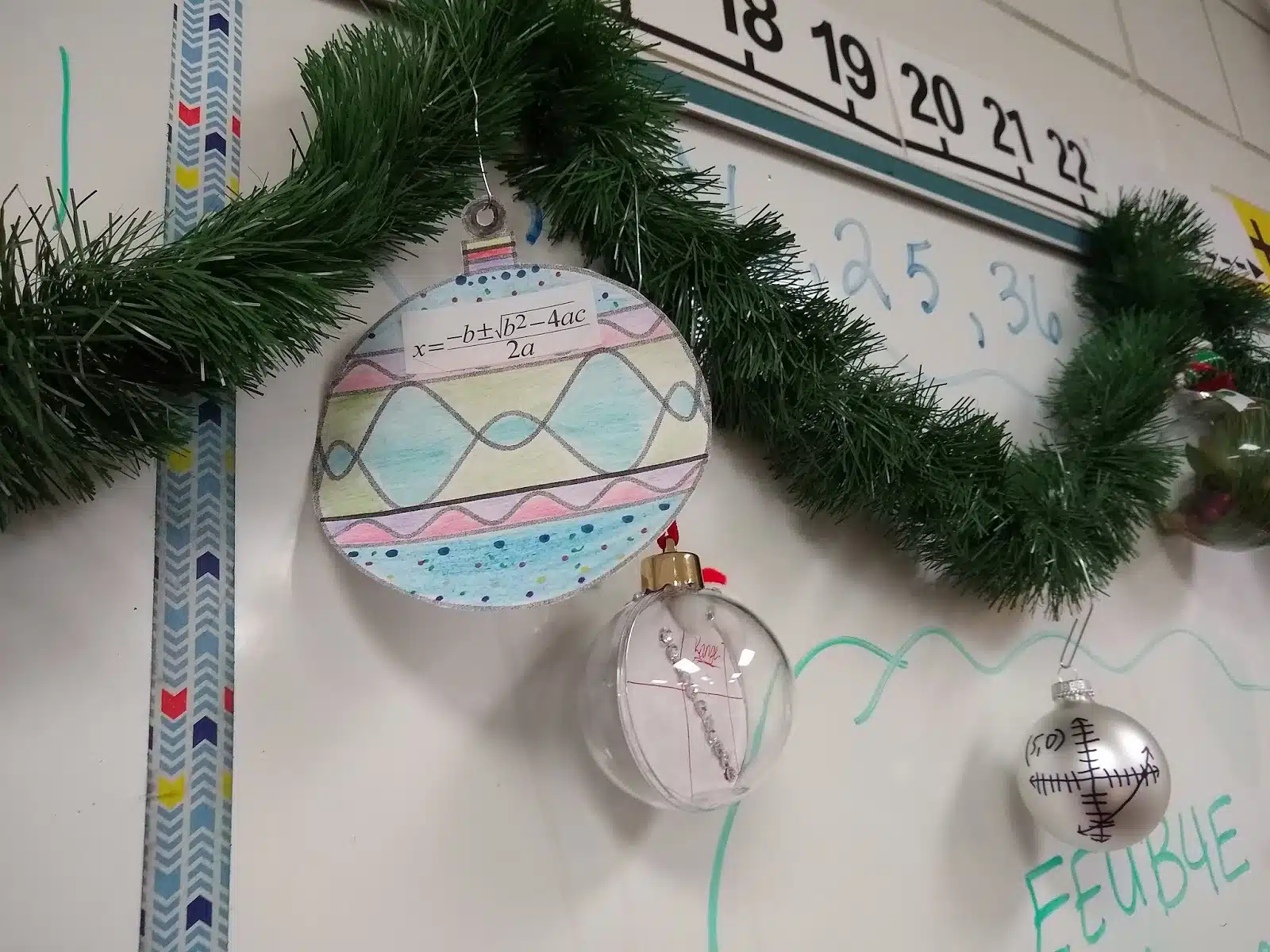 Math Vocabulary Christmas Ornament Project