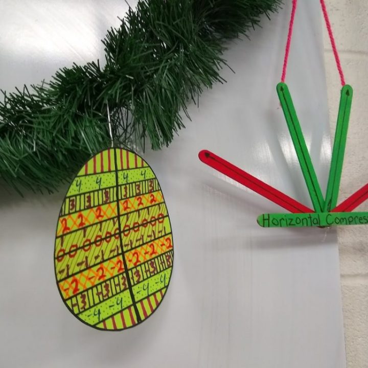 Math Vocabulary Christmas Ornament Project.