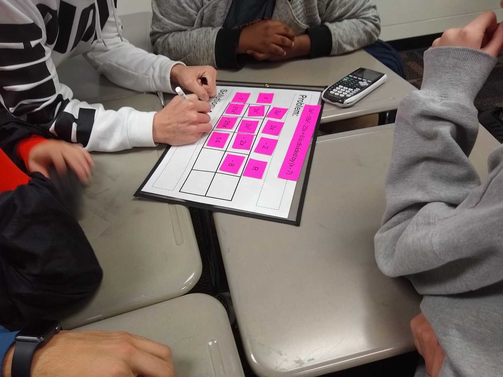 Dividing Polynomials Using the Box Method Puzzle for Algebra 2 or Pre-Calculus Activity