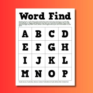 word find puzzle by peter grabarchuk