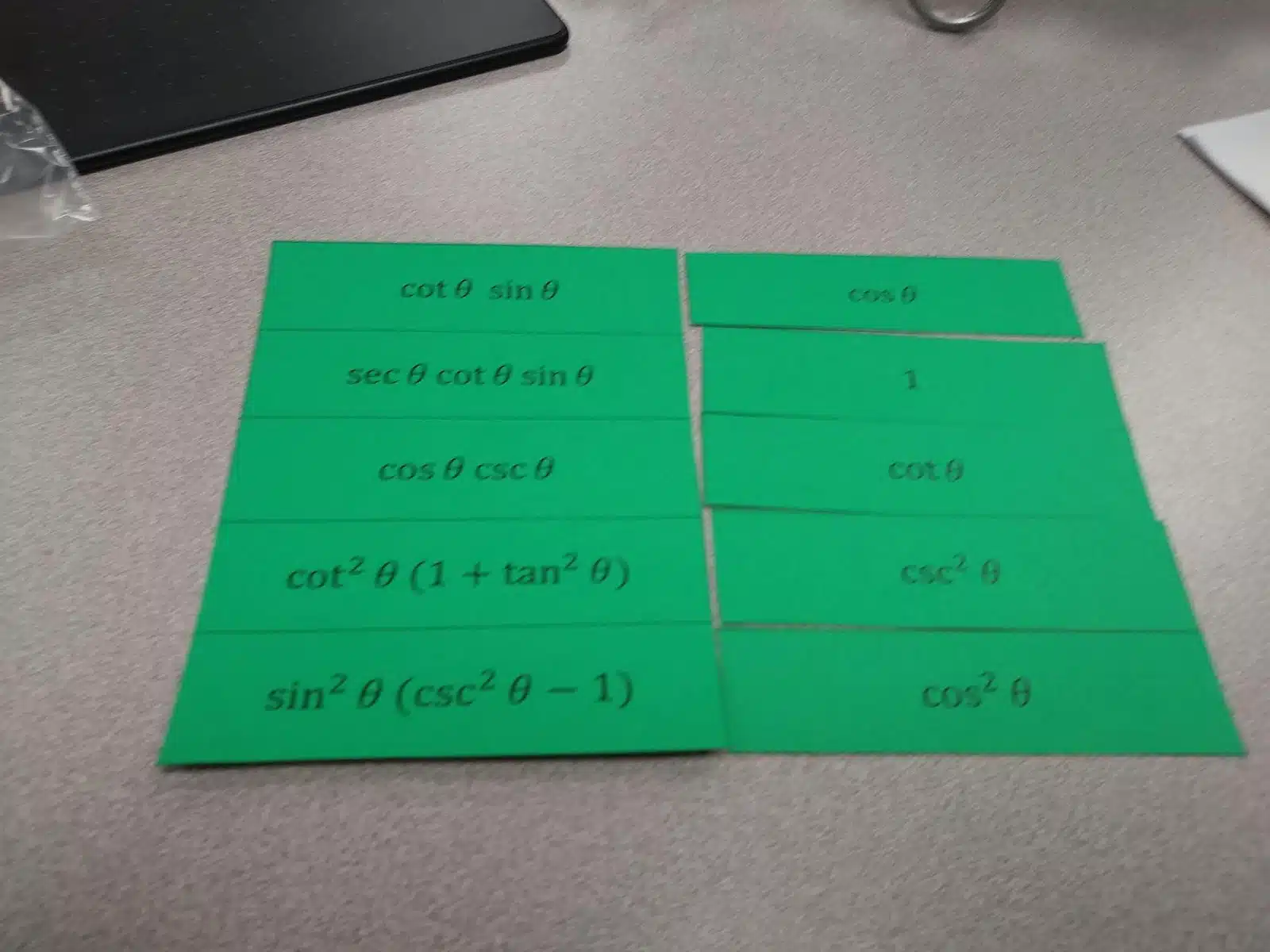 Trig Identities Matching Activity for Pre-Calc