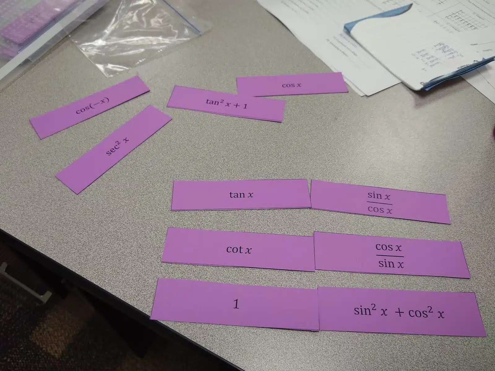 Trig Identities Matching Activity for Pre-Calc