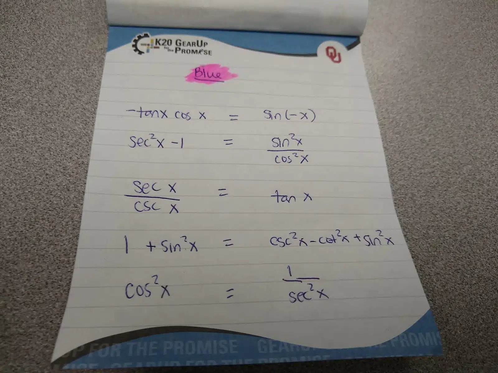 Trig Identities Matching Activity for Pre-Calc