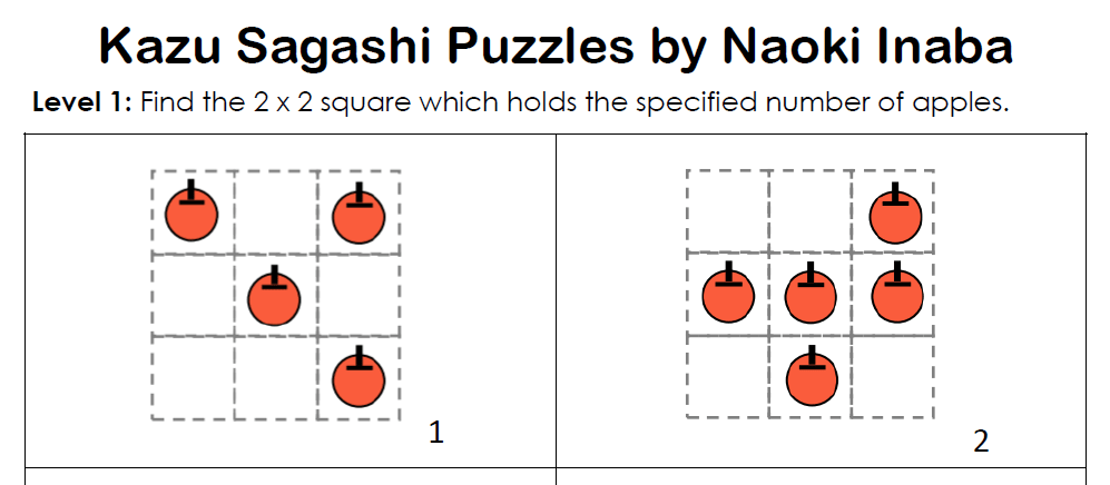 Kazu Sagashi Puzzles from Naoki Inaba