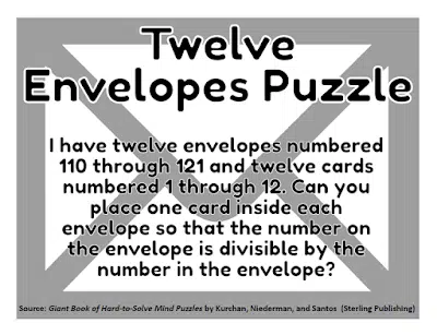 Twelve Envelopes Puzzle