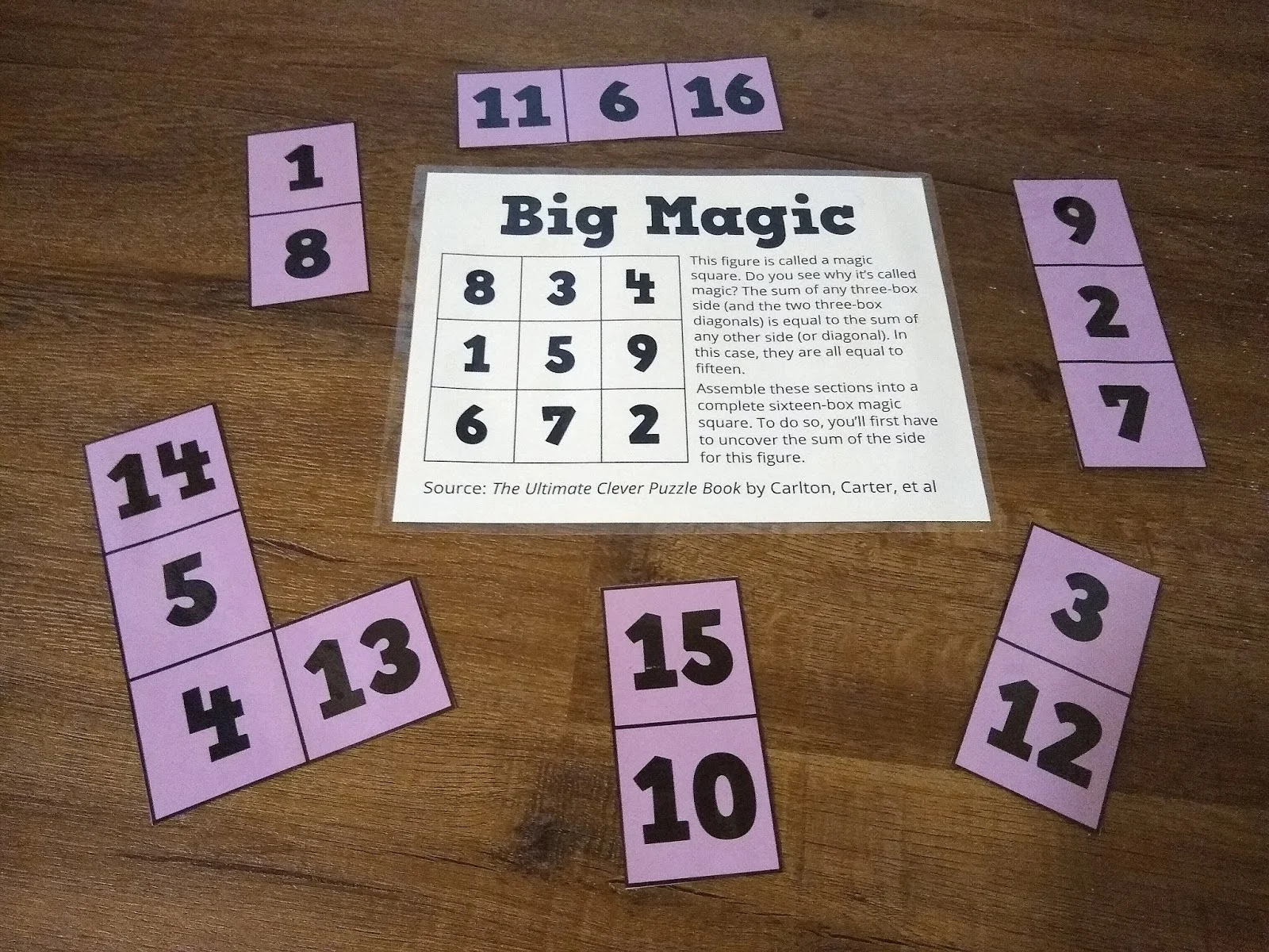Big Magic, a Magic Square Puzzle