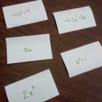 Naming Polynomials Speed Dating Activity on Index Cards.