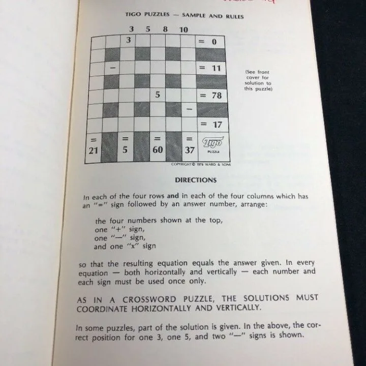 TIGO Puzzle Book.