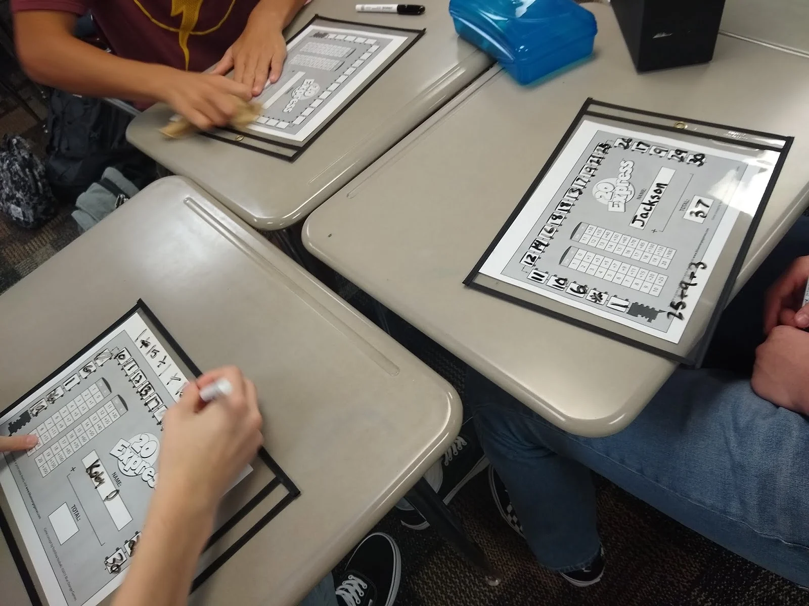 Train Game - Activity for First Week of School in Math Class (Based on 20 Express by Blue Orange Games)