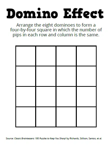 Domino Effect Puzzle - A Fun to Solve Domino Puzzle