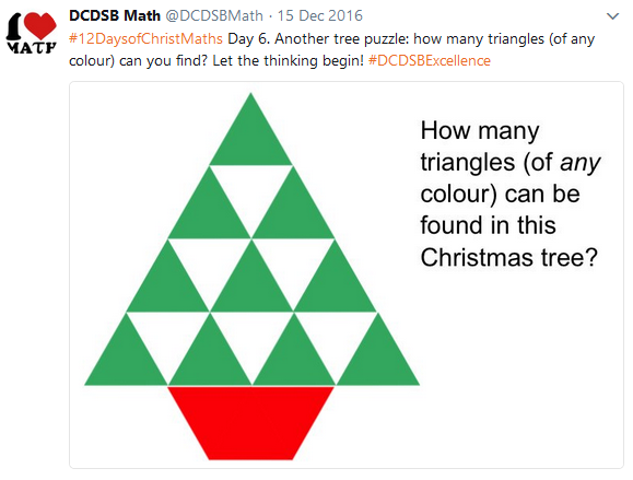 christmas tree made of triangles 