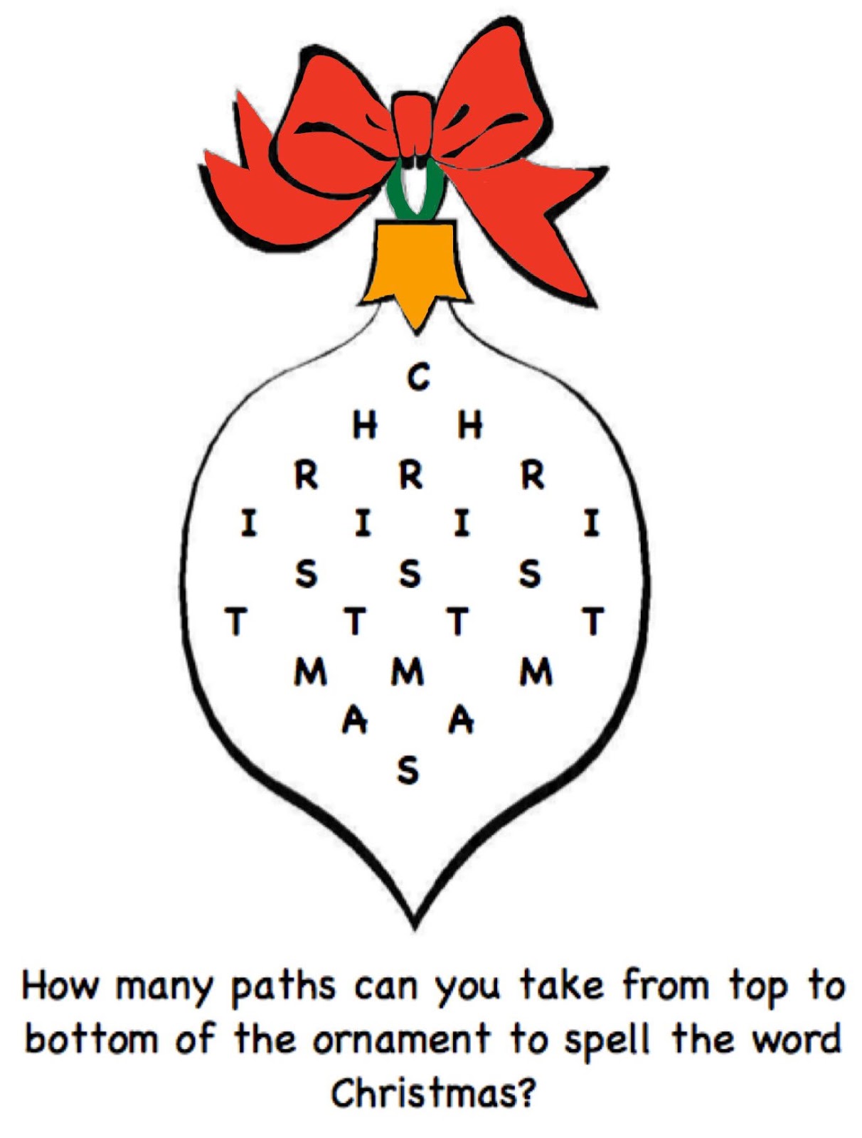 christmas ornament wordsearch puzzle