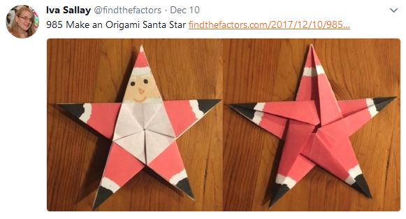origami santa stars 