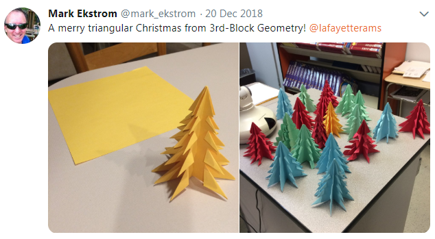 Origami Christmas Trees. 