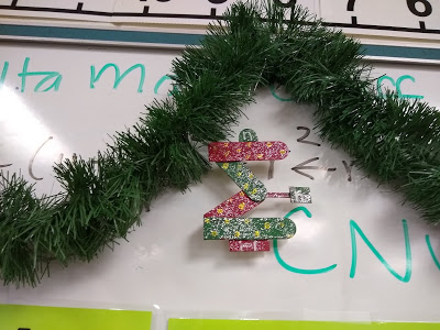 Math Vocabulary Christmas Ornaments