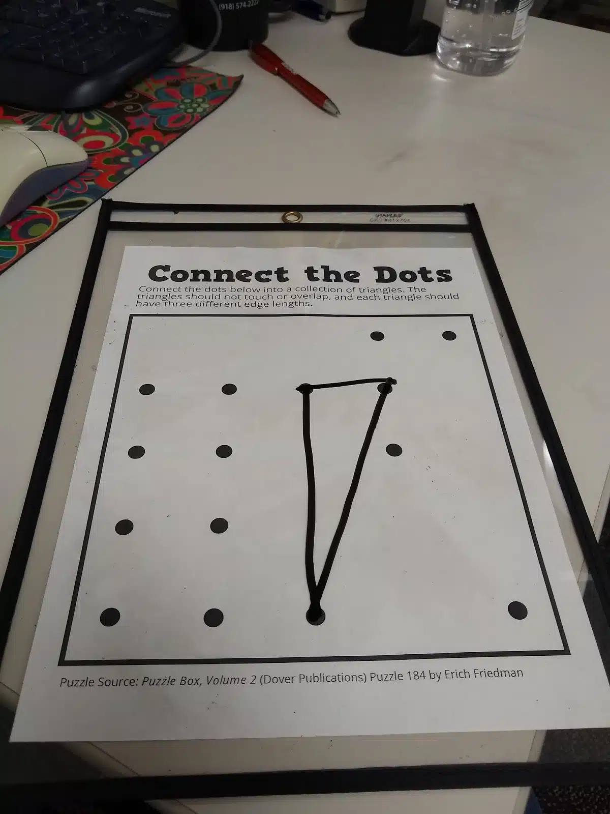 Connect the Dots Puzzle by Erich Friedman