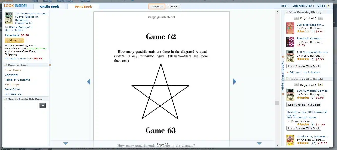 count the quadrilaterals task