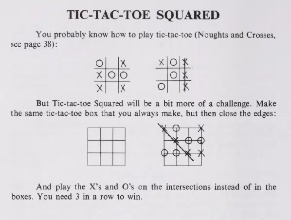 Tic Tac Toe Squared Instructions.