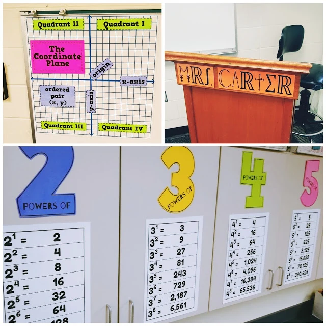 free math posters for your math classroom decorations