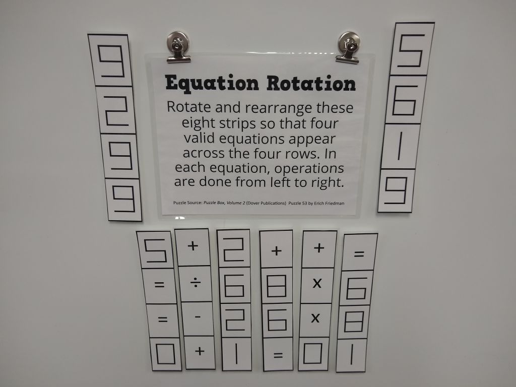 Equation Rotation Puzzle