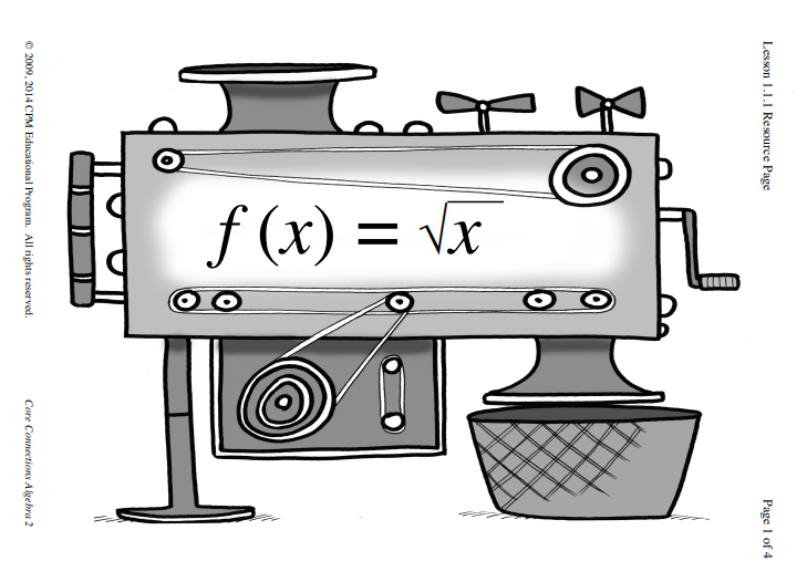 Function Machines Activity from CPM for Algebra