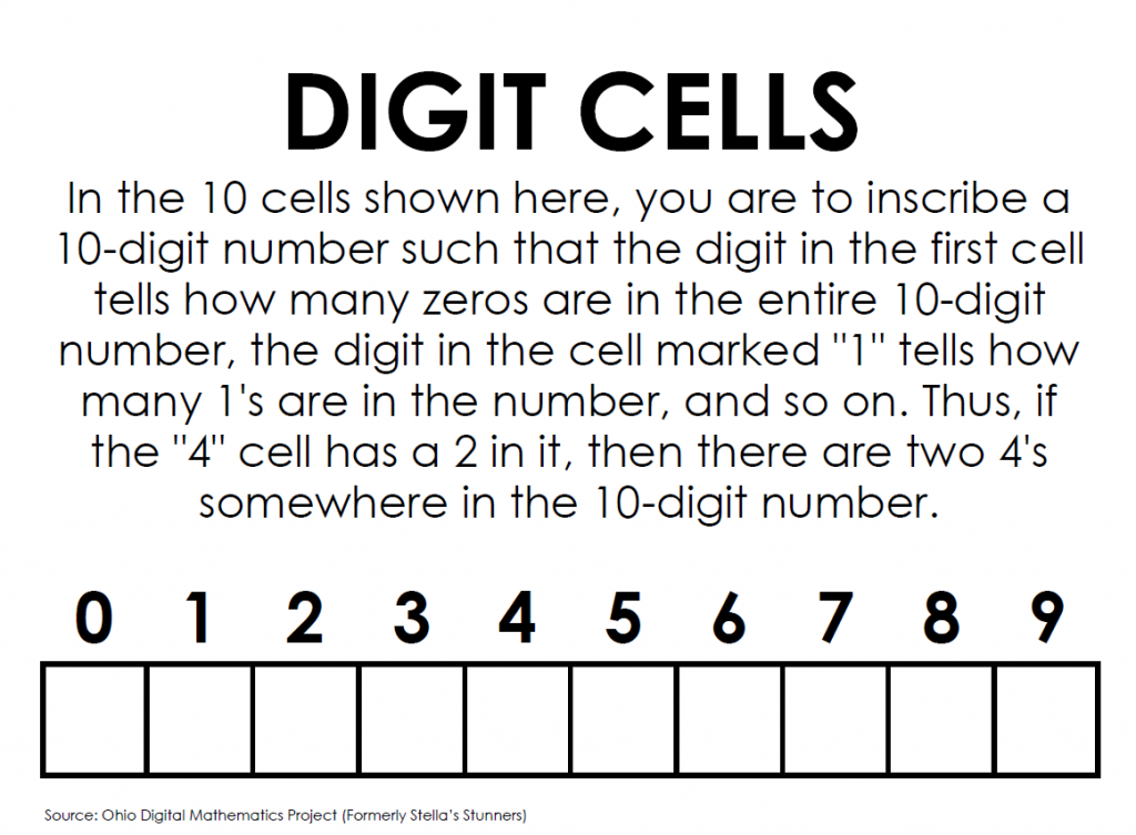 Digit Cells Puzzle