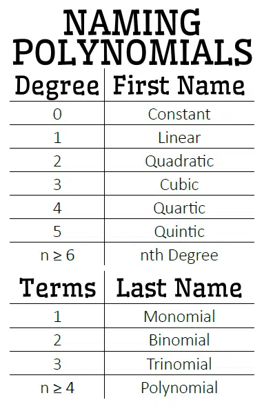 Naming Polynomials Poster