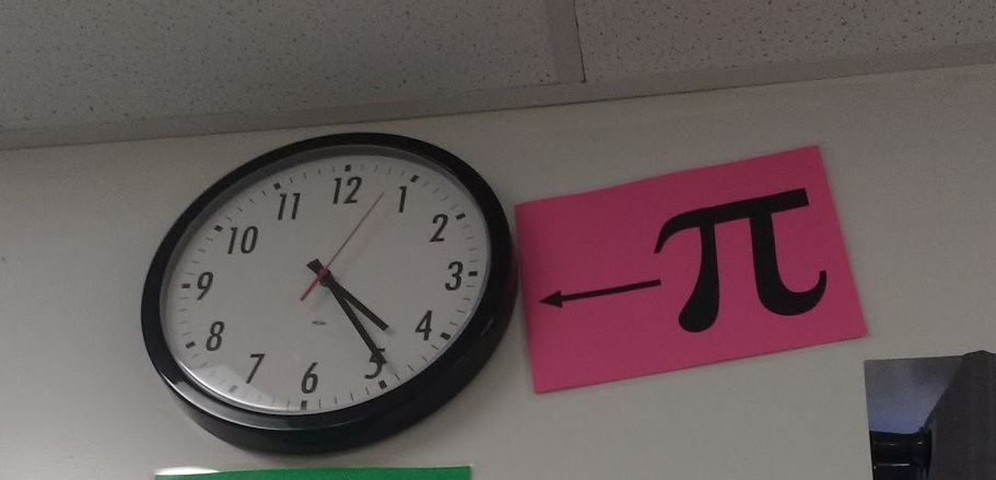 Pi Clock Poster to Decorate Math Classroom for Pi Day