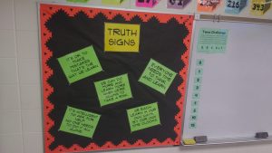 truth signs bulletin board.