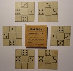 German Matador dominoes puzzle from Germany. 
