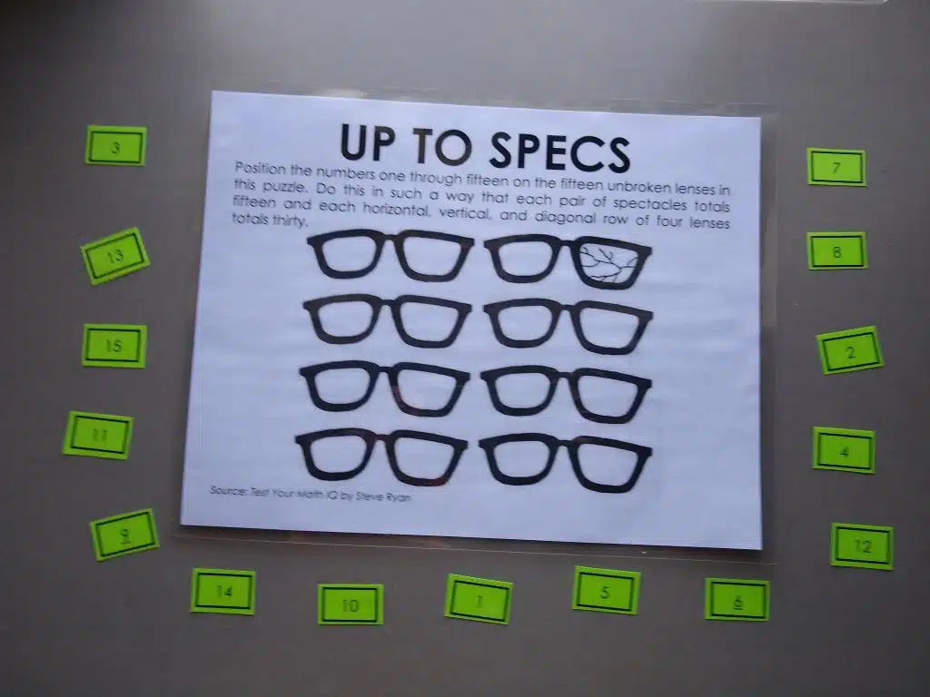 Up to Specs Puzzle