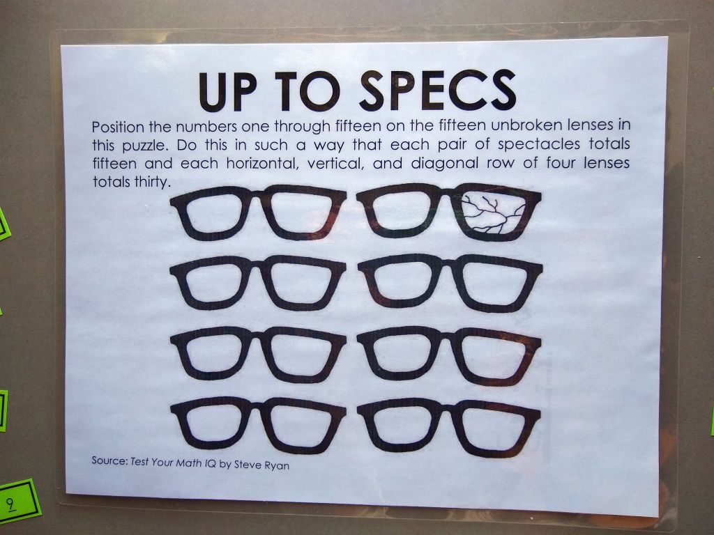 Up to Specs Puzzle