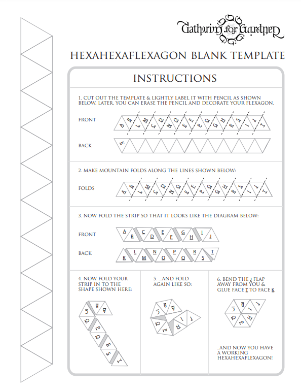 Printable Hexaflexagon Template for Hexahexaflexagon