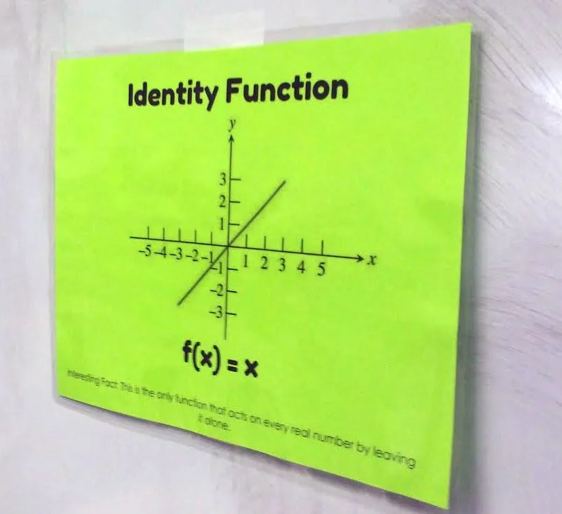 identity function - 12 basic functions posters