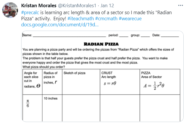 radian pizza
