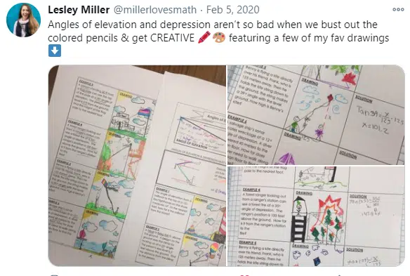 angles of elevation and depression activity