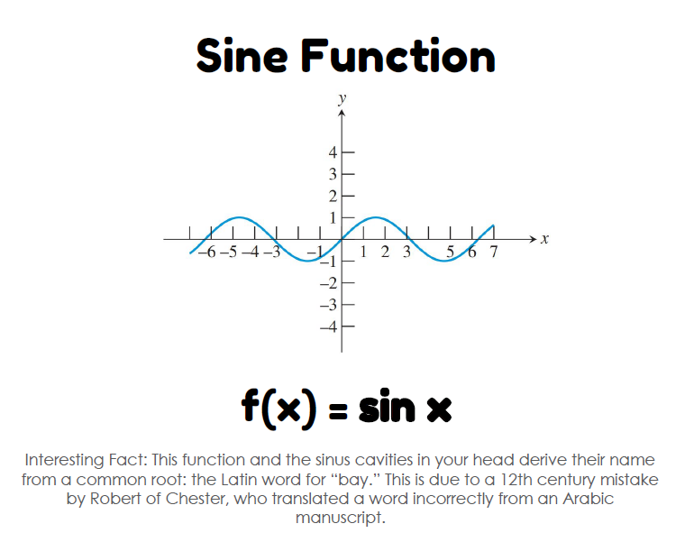 sine function 12 basic functions posters