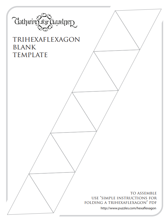 hexaflexagon template for trihexaflexagon 