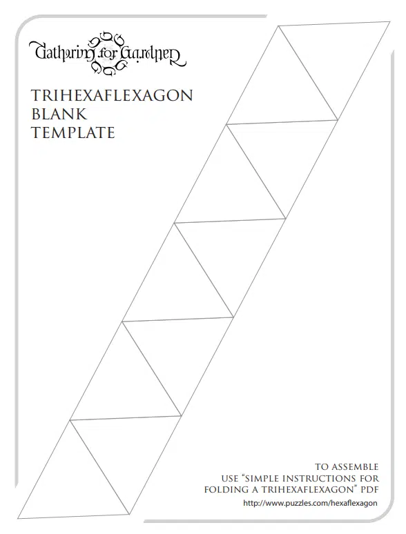 hexaflexagon template for trihexaflexagon 