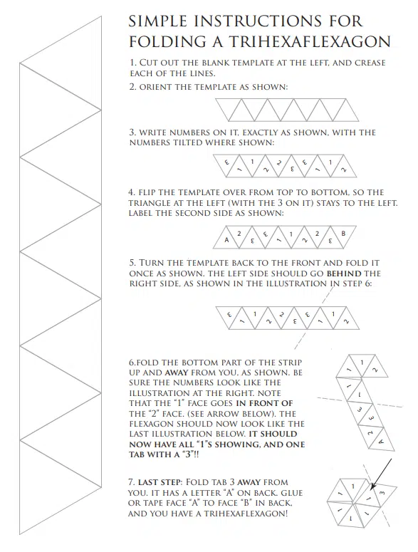 hexaflexagons trihexaflexagon template